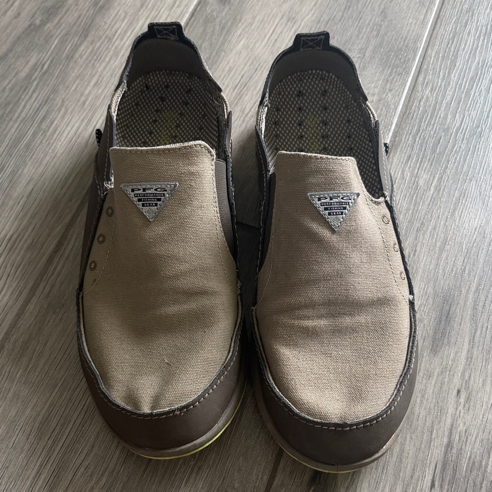 Columbia Tan and Brown Slip-On Loafers